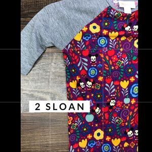 LULAROE DISNEY SLOAN RAGLAN TEE - 2 - TSUM TSUM